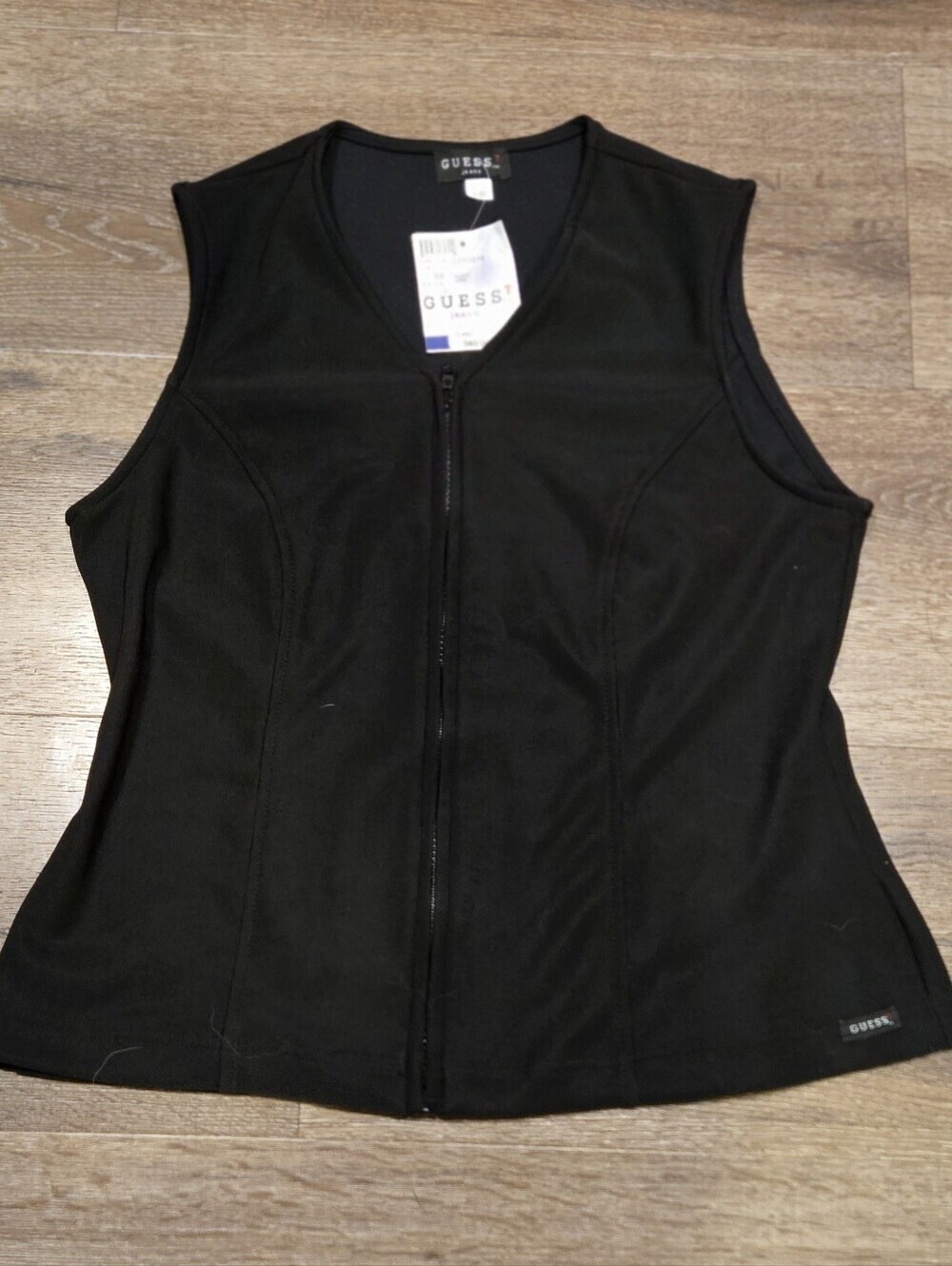 NWT BLACK SLEEVELESS GUESS VEST - Picture 4 of 7